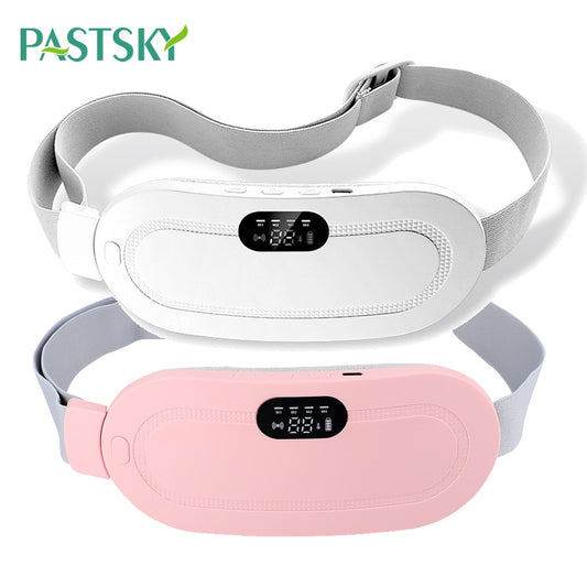 Electric Period Cramp Massager Vibrating Heating Belt for Menstrual Relief